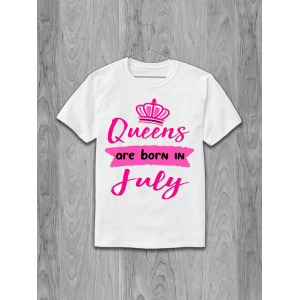 T-shirt Queens se nasc în iulie